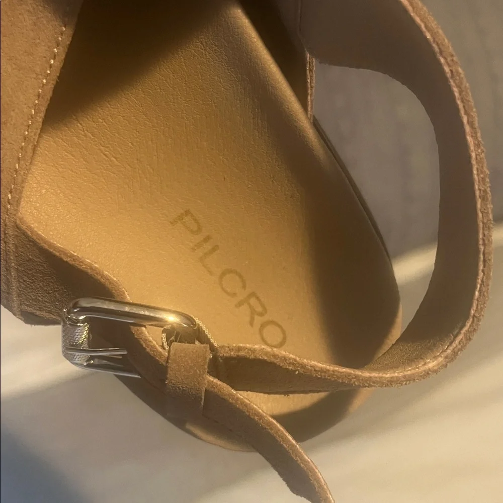 Pilcro Suede Slingback Clogs in Taupe - Picture 2 of 3